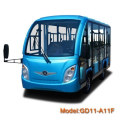 China 11 Seater Battery Powered Classic Shuttle 48V/4kw Separated Excited Motor Sightseeing Tourist Car for Sale